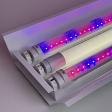 Світильник для рослин і розсади на 3 led лампи: 2 ×Т8 1,2м Fito + 1×5000K 52W Led-Story ECO