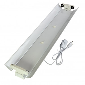 Светильник для 2*9Вт LED ламп T8 G13 0,6м с кабелем 1.5м и выключателем