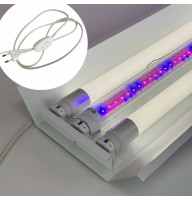 Cвітильник для рослин, розсади на три ефективні ЛЕД лампи Т8 1.2м Fito + 2х 5000К 52W Led-Story