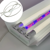 Cвітильник для рослин, розсади на три ефективні ЛЕД лампи Т8 1.2м Fito + 2х...
