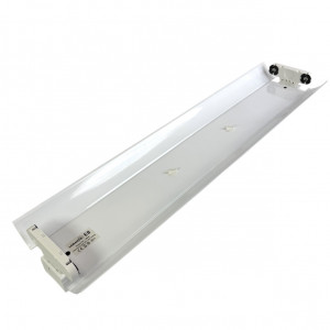 Світильник металевий з розсіювачем під 2*9Вт led лампи Т8 G13 0.6 м двостор...