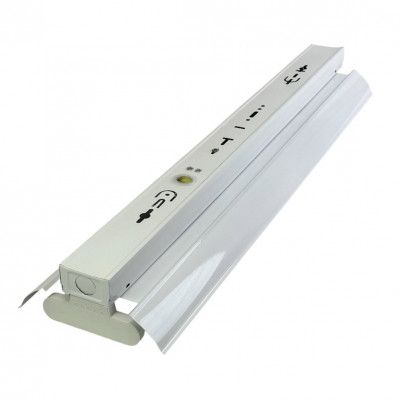 Світильник металевий з розсіювачем під 2*9Вт led лампи Т8 G13 0.6 м двостороннє підключення