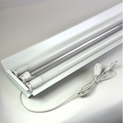 Led светильник для растений и рассады на три лампы Т8 1,2м фито + 2×5000K 52W Led-Story ECO
