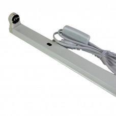 Светильник металлический под led лампу Т8 G13 0.6м. 2 постороннее с кабелем...