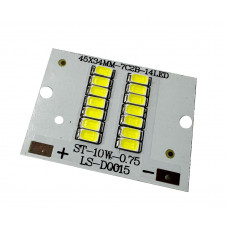 Светодиодная матрица 10Вт SMD 6500K чип PCB Alfa холодний белый