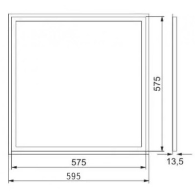 Рамка Frame compozit 48Вт светодиодный светильник в Армстронг 4800Lm 5000К 600×600мм 