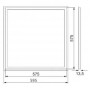 Рамка Frame compozit 48Вт светодиодный светильник в Армстронг 4800Lm 5000К 600×600мм  - фото №2