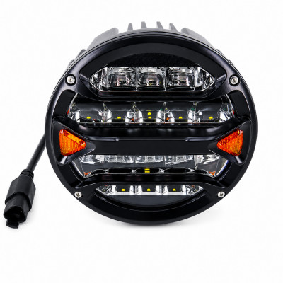 Светодиодная фара WL R-101 DLX 7" SP+DRL 90W 8100Lm OSR 6000K 9-32V IP68