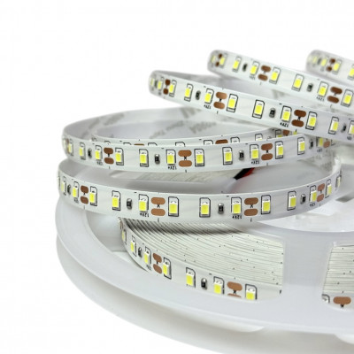 Светодиодная лента SMD2835 12В 120д.м. IP20 8мм 6000К белый холодный, бобина 10м (цена 1м)