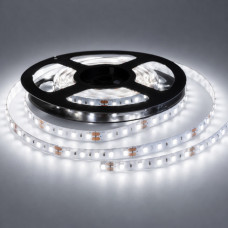 Светодиодная лента SMD2835 12В 120д.м. IP20 8мм 6000К белый холодный, бобин...