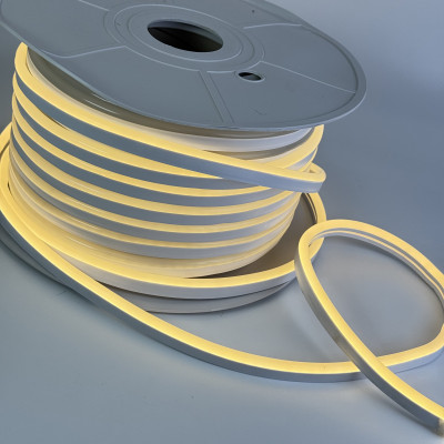 Світлодіодний неон 12В білий теплий 8Вт/м SMD 2835 120 д.м. IP65 8/16мм (ціна 1 м)