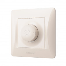 Светорегулятор поворотный (димер) 600Вт кремовый для ламп накаливания