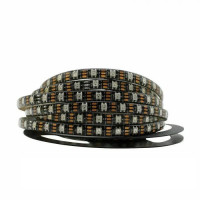 Светодиодная смарт лента WS2812 RGB SMD5050, 5В, 60LED/m IP65 (цена 1м) черная основа