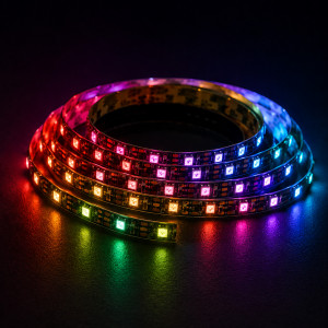 Світлодіодна смарт стрічка WS2812 RGB SMD5050, 5В, 60LED/m IP65 1 м (ціна 1...