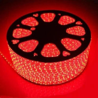 Світлодіодна стрічка 220V SMD 2835 48 дм. IP65 червоний 10мм (ціна 1 м) Від 10м МИГАЮЧА