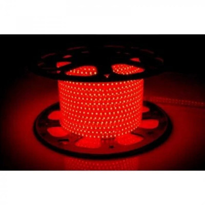 Світлодіодна стрічка AVT-120B2835-220V-6W/m IP65 10mm червоний (ціна 1 м)