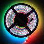 Світлодіодна стрічка RGB RW 1LED SMD 5050 5V 60 д.м. IP65 WS2812b PIXEL (ціна 1м) біла основа - фото №3
