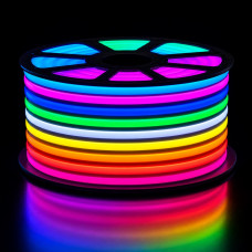 Светодиодный неон 12В SMD 3838 120 д.м. IP68 8/16мм RGB (цена 1 м)
