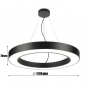 Світлодіодний світильник Hollow Round 1.2м 96W 8640Lm 5000К Led-Story PREMIUM підвісний фігурний - фото №3