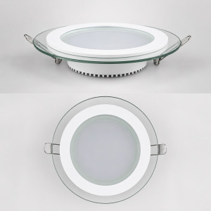 Светильник встраиваемый светодиодный 12W круг 4000К  Glass Rim...