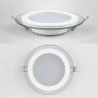 Світильник вбудований світлодіодний  12W коло 4000К Glass Rim - фото №1