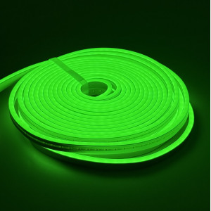 Светодиодный Flex Neon 24V 5×11 мм 8 Вт/м зеленый SMD2835 влагозащищенный с...