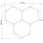 Светодиодный светильник 3 Hexagon 135Вт 6000K, алюминиевая подложка - фото №2