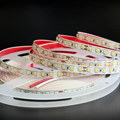 Світлодіодна стрічка SMD2835 24V 120 LED/м 12Вт/м IP33 з білим світлом 6500K, бобіна 10м (ціна 1м)