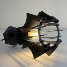 Світильник бра для спальні лофт чорний метал E27