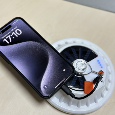 Світильник на сонячній батареї 10Вт IP42 6000К 4,2В 700лм + Power bank з акумулятором 