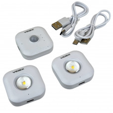 Світильники 2*35Лм с датчиком руху на акумуляторі  3000-6500К та USB-C зарядкою