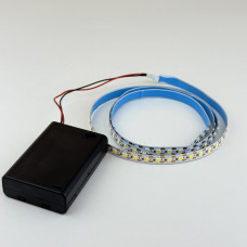 Светодиодная led лента 1м 5V 500 Лм/м нейтральная от батареек/аккумуляторов 3хАА 