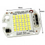 Светодиодная матрица SMD 50w IC SMART CHIP 220V (встроенный драйвер) ЭКОНОМ класс - фото №2