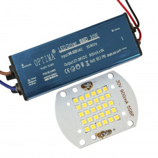 Светодиодная матрица SMD3S9P 30W 5000Lm с драйвером 30W 27-36V IP67