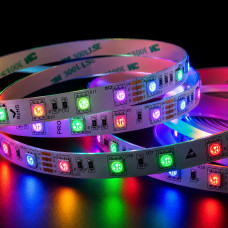 Светодиодная лента RGB 5050 многоцветная 24V 60 д.м. IP20  PROFI (цена 1 м)
