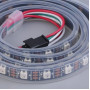 Адресная светодиодная лента в силиконе RGB RW 1LED SMD 5050 5V 60 д.м. IP67 WS2812b PIXEL c чёрной подложкой (цена 1 м) - фото №5