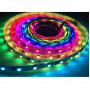 Світлодіодна стрічка RGB SMD 5050 12V 60 д.м. IP65 WS2811(ціна 1м) біла основа - фото №5