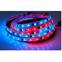 Світлодіодна стрічка RGB SMD 5050 12V 60 д.м. IP65 WS2811(ціна 1м) біла основа - фото №6