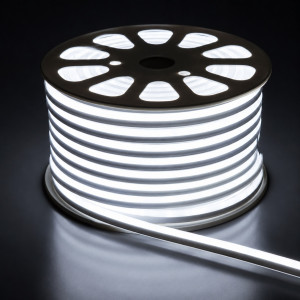 Світлодіодний неон SMD2835 120led 15х7mm 220V 9.6W/m IP65 холодний білий (ц...