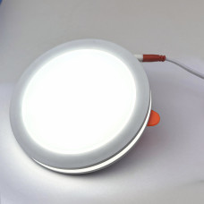 Врізний світлодіодний світильник 18Вт 5000К природній білий 1850Лм круглий 