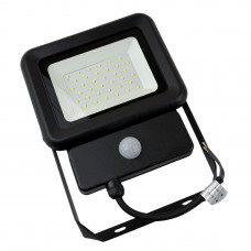 Уличный LED прожектор 30 Вт с датчиком движения 2400Лм IP65 230В 6500К холодный белый