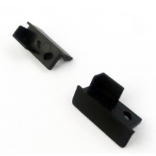 Заглушки комплект для врезного профиля LS34 черные пластмассовые (комлект левая+правая)