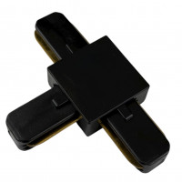 Соединитель для шинопровода однофазного, трекового светильника, треугольный, черный