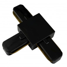 Соединитель для шинопровода однофазного, трекового светильника, треугольный, черный