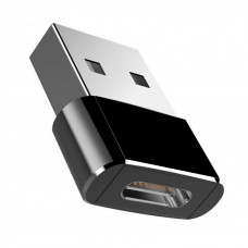 Адаптер-переходник USB-A to Type-C USB 2.0 3 А черный