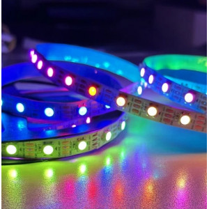 Адресная летна лед SMD 5050 RGB 5V 60 д.м. IP20 WS2812b на белой подложке Led Story Standart