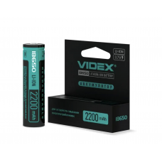 Акумулятор 18650 захищений 2200мАг 3,7В літій-іонний Videx 