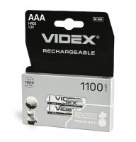 Аккумуляторы Videx HR03 / AAA 1100mAh double blister / комплект 2шт для бесперебойного питания цена за 1шт