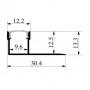 Профіль для гіпсокартону АЛ 21-3 світлодіодний боковий з розсіювачем 3м (ціна 1м) - фото №2