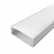 Алюминиевый профиль для светодиодной ленты  с матовым рассеивателем 2м (цена 1м) широкий накладной